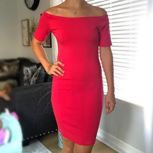 BLVD Hot Pink Strapless Dress sz S
